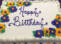 Birthday cake lunch at Adult Community Center in Woodburn, Oregon